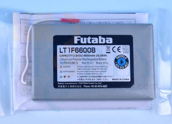 KK HOBBY 】 フタバT32MZ 送信機専用リチウム・ポリマー電池（LT1F6600B）