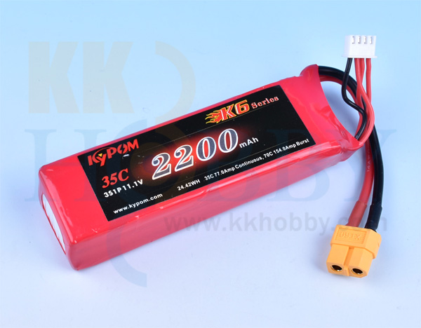 KK HOBBY】 バランス充電端子付 XT60コネクター付きリポバッテリー